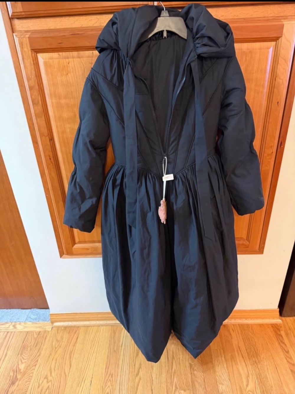 LaceMade Black Warrior Down Coat (Black) - Picture 2 of 5